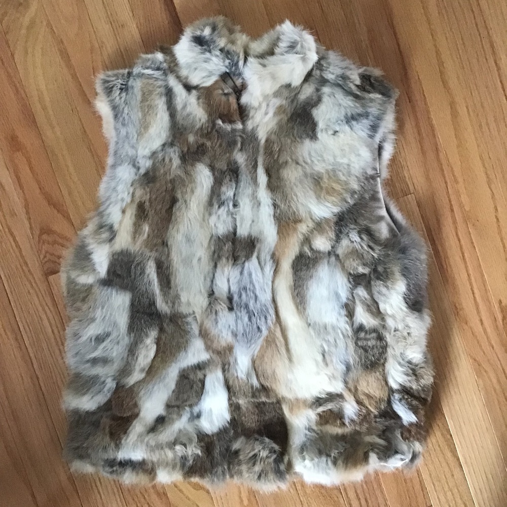 THE Sienna Miller Early 00s Rabbit Fur Boho Vest (EXACT SAME & now RARE)